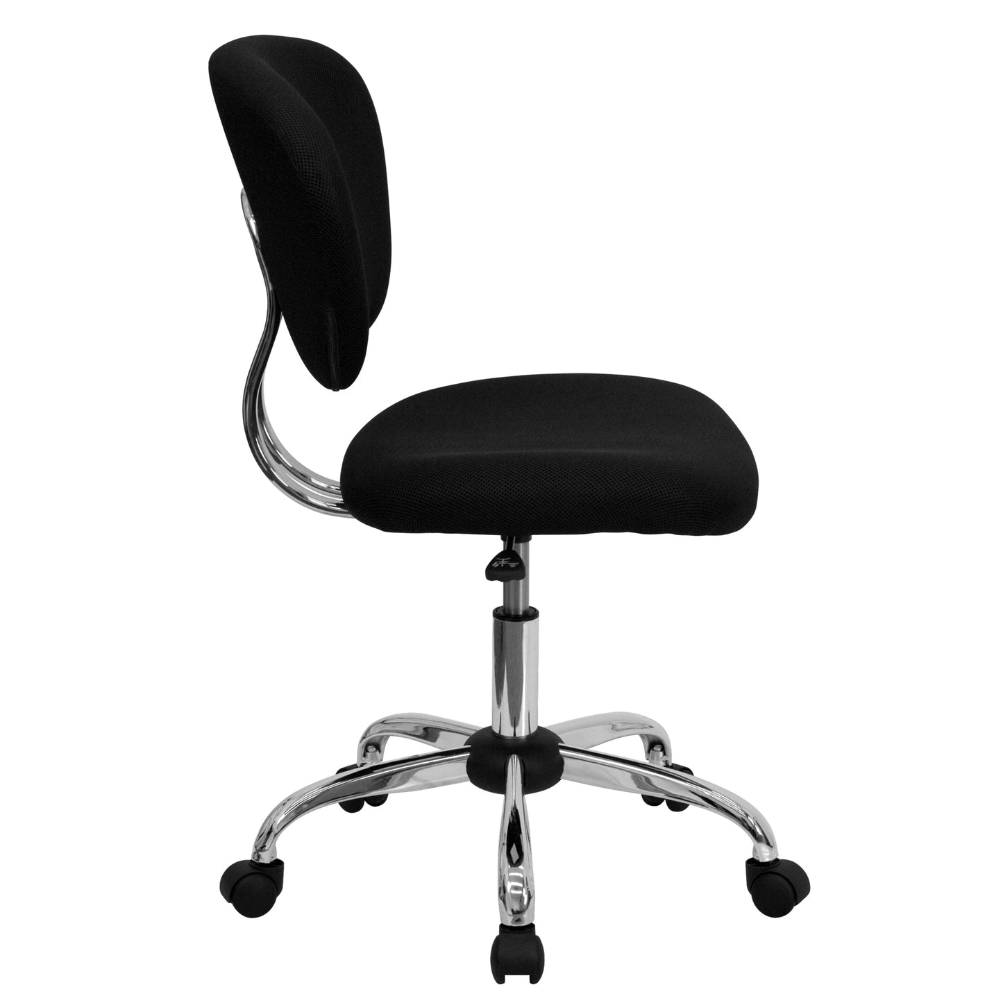 Mid-Back Black Mesh Padded Task Office Chair