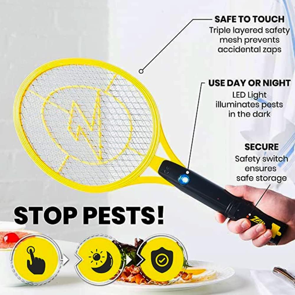 Zap It! Rechargeable Electric Fly Swatter - 4,000 Volt Mosquito & Bug Zapper (1-Pack)