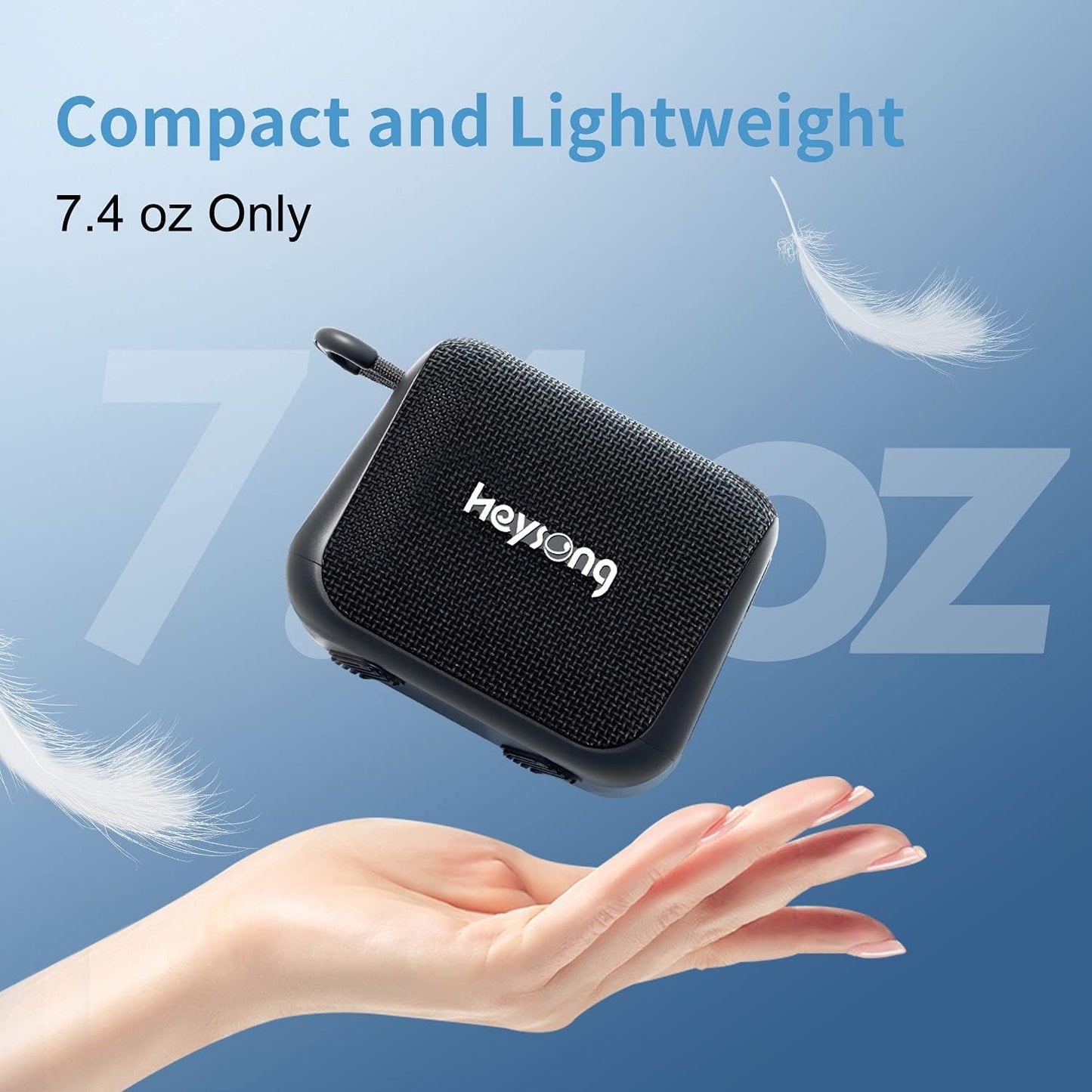 HEYSONG IPX7 Waterproof Bluetooth Speaker, 24-Hour Playtime