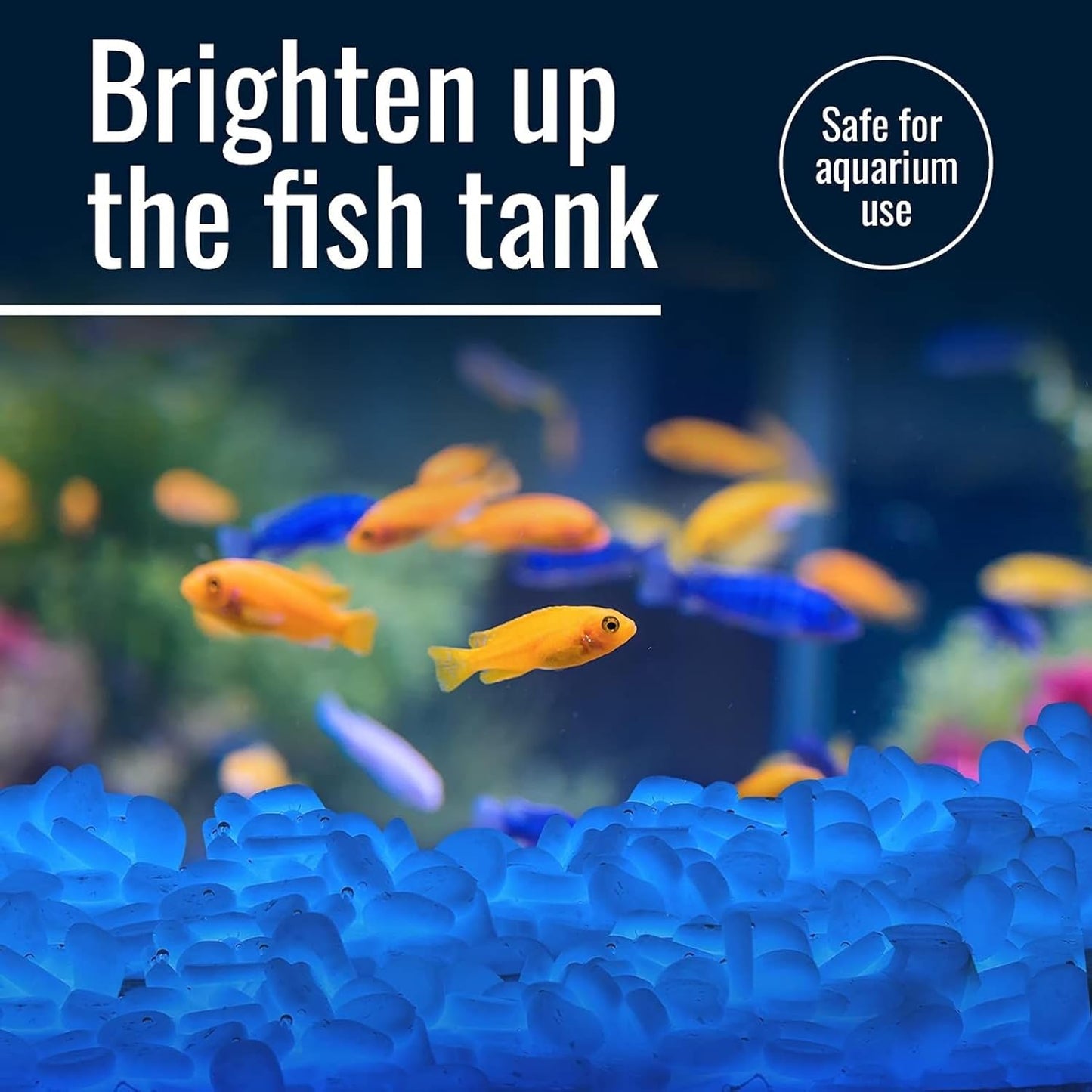Graham Products Glow in the Dark Stones - 450 Pcs for Garden & Aquarium (White)
