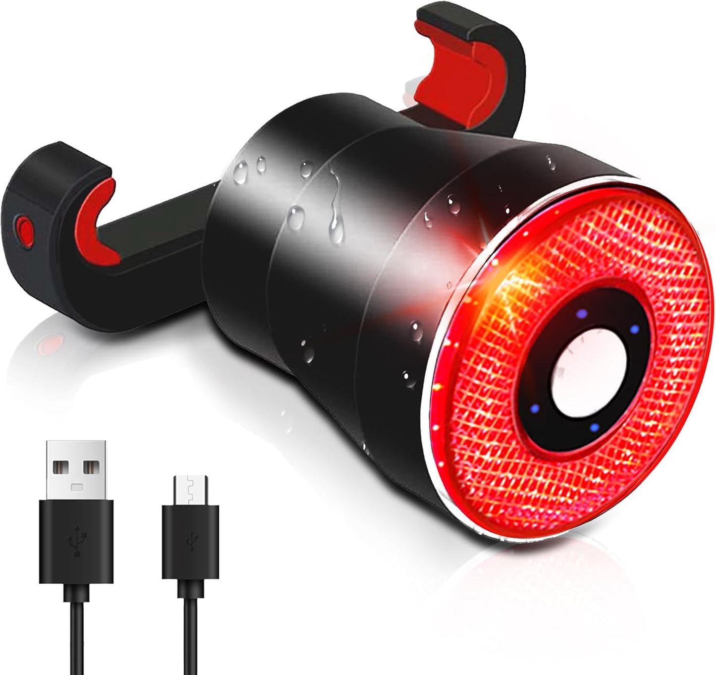 EBUYFIRE USB Rechargeable Smart Bike Tail Light with Brake Sensing, High-Intensity LED
