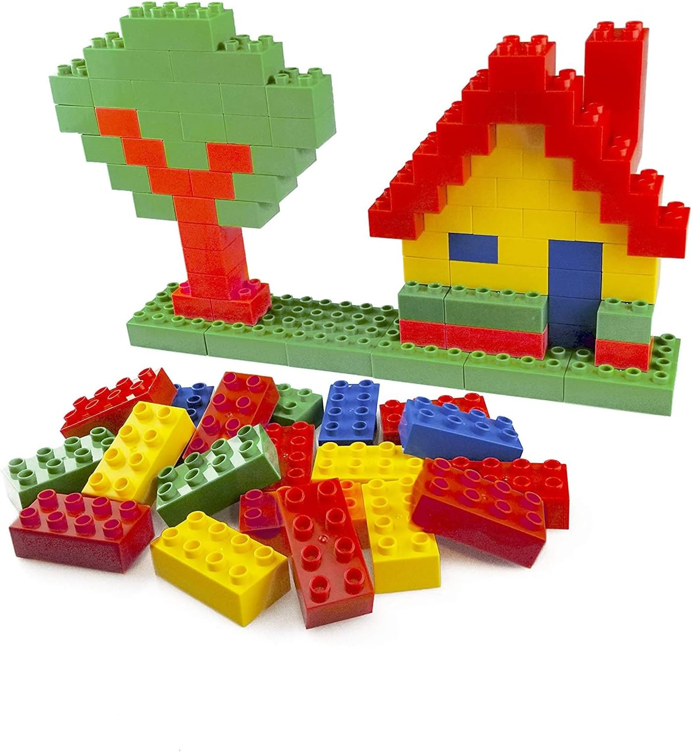 Large Building Block Set, 108 Pieces, Compatible with Major Brands, for Ages 3+