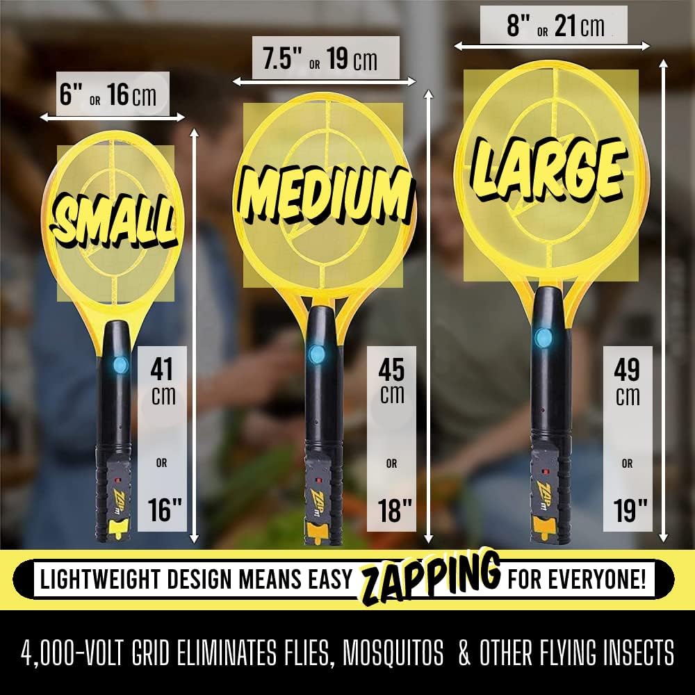 Zap It! Rechargeable Electric Fly Swatter - 4,000 Volt Mosquito & Bug Zapper (1-Pack)