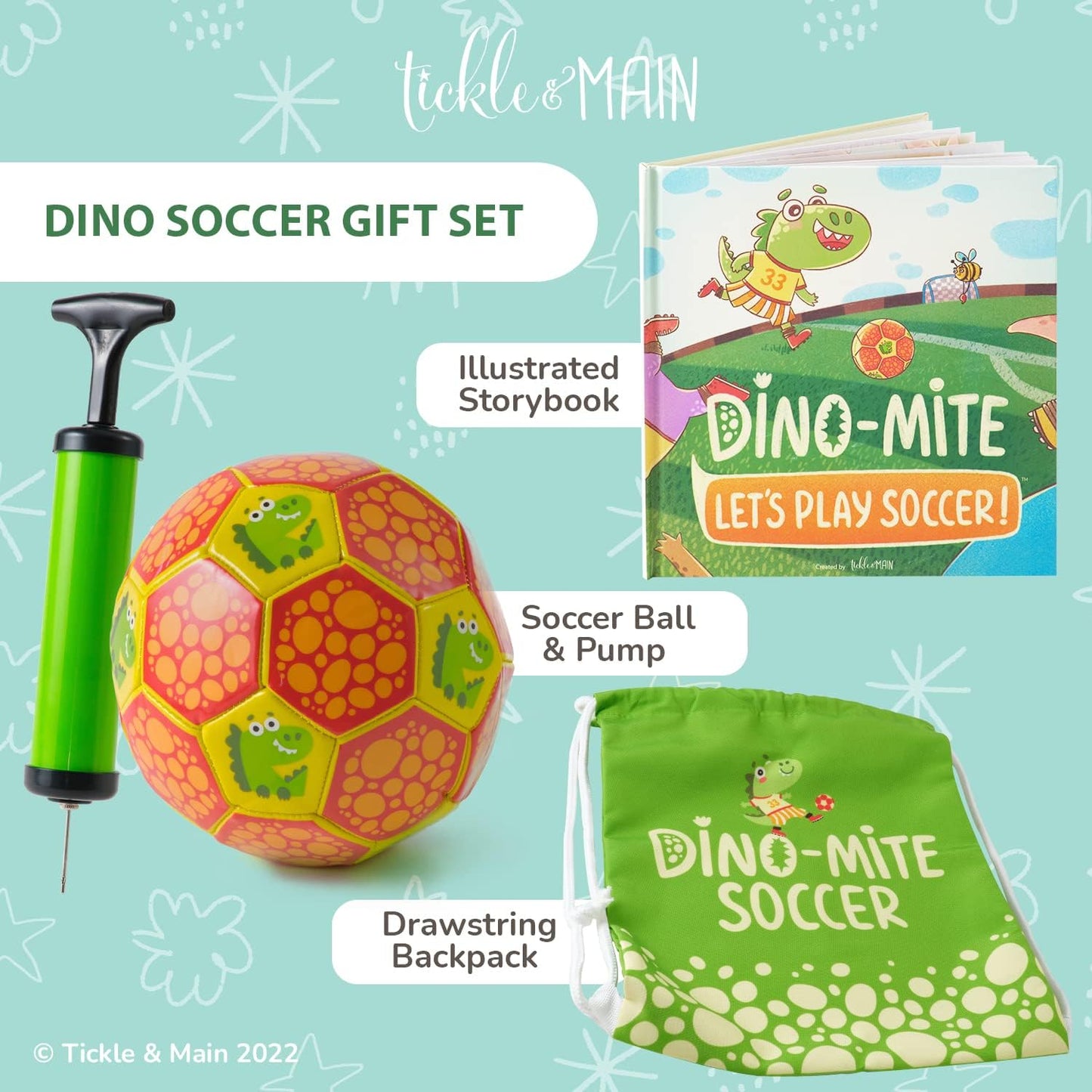 Dino-Mite Soccer Gift Set – Ball, Book & Backpack