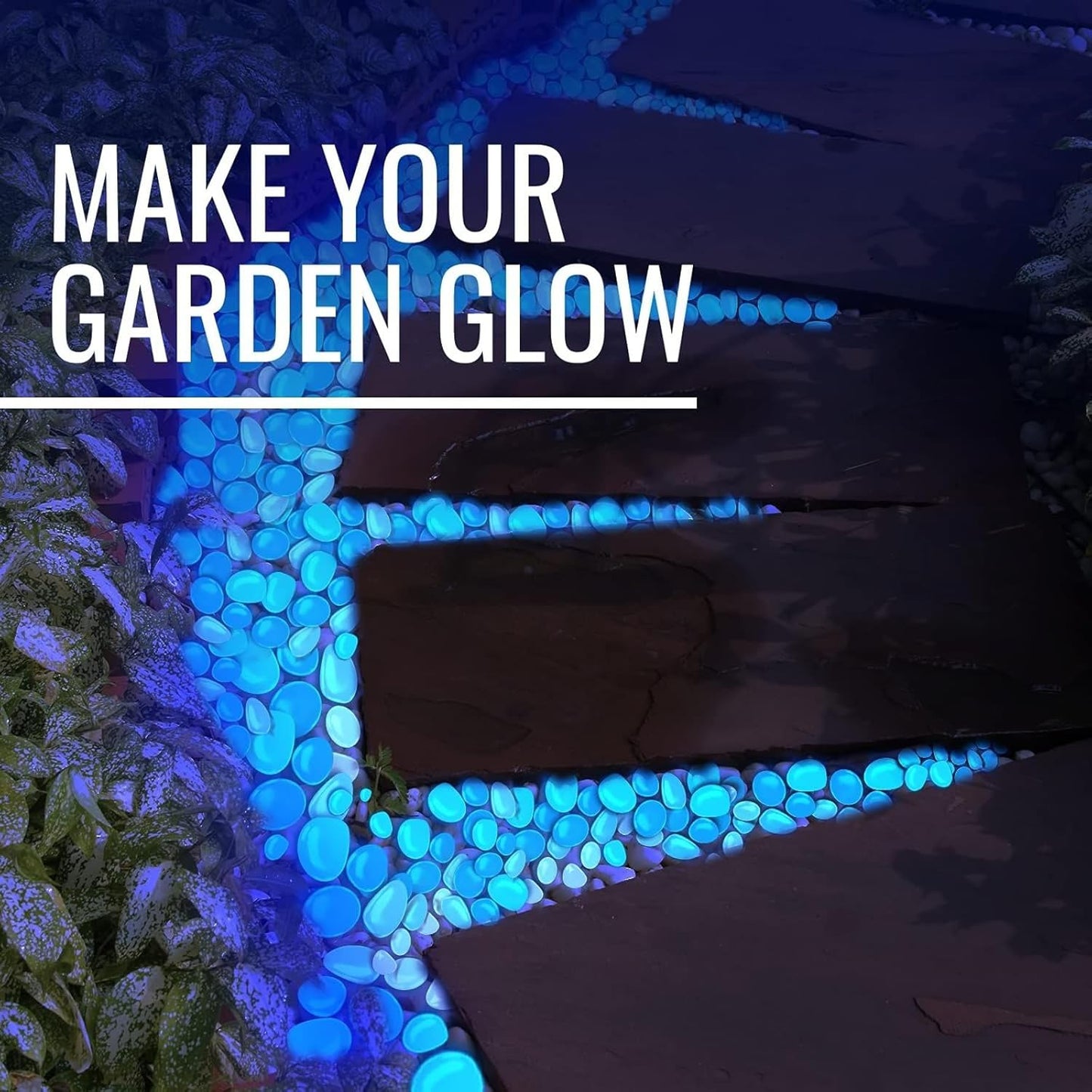Graham Products Glow in the Dark Stones - 450 Pcs for Garden & Aquarium (White)