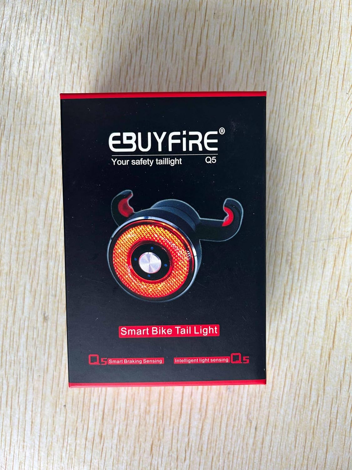 EBUYFIRE USB Rechargeable Smart Bike Tail Light with Brake Sensing, High-Intensity LED