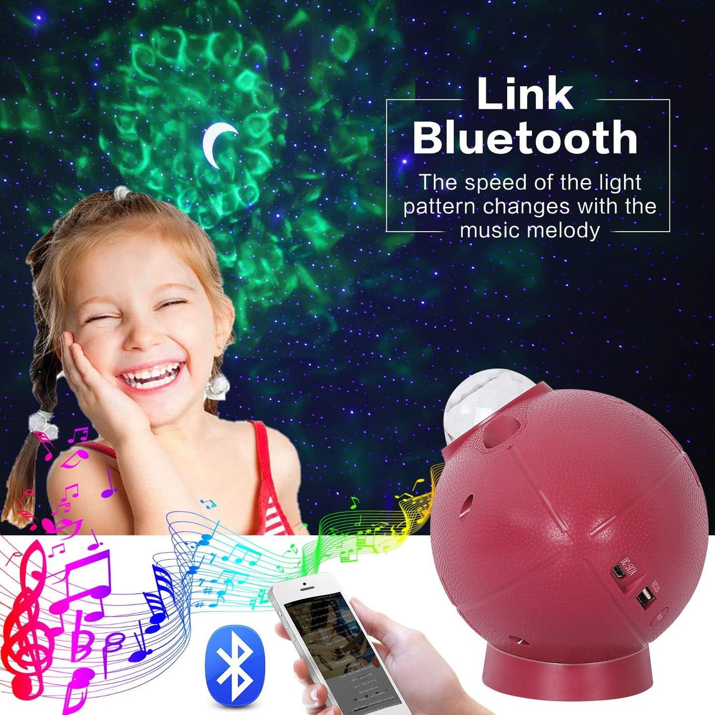Star Light Galaxy Projector – 4-in-1 LED & Bluetooth Speaker