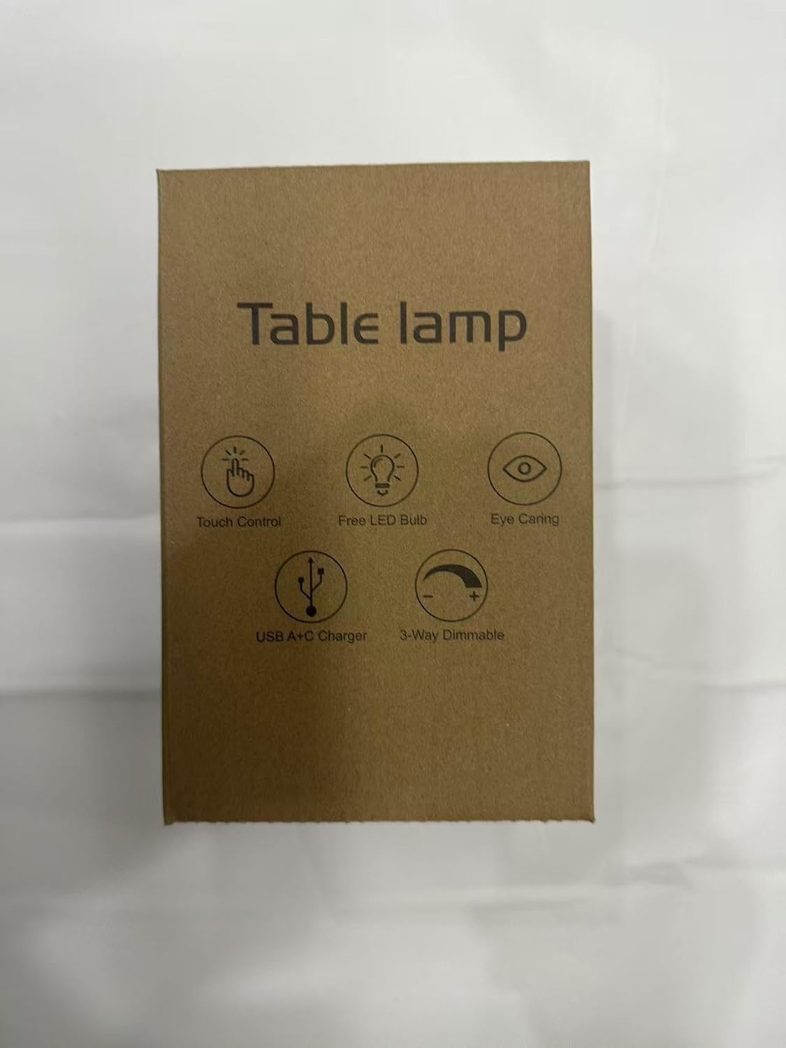 Table Touch Bedside Lamp – Rechargeable, 3-Way Dimmable with USB Charging Ports