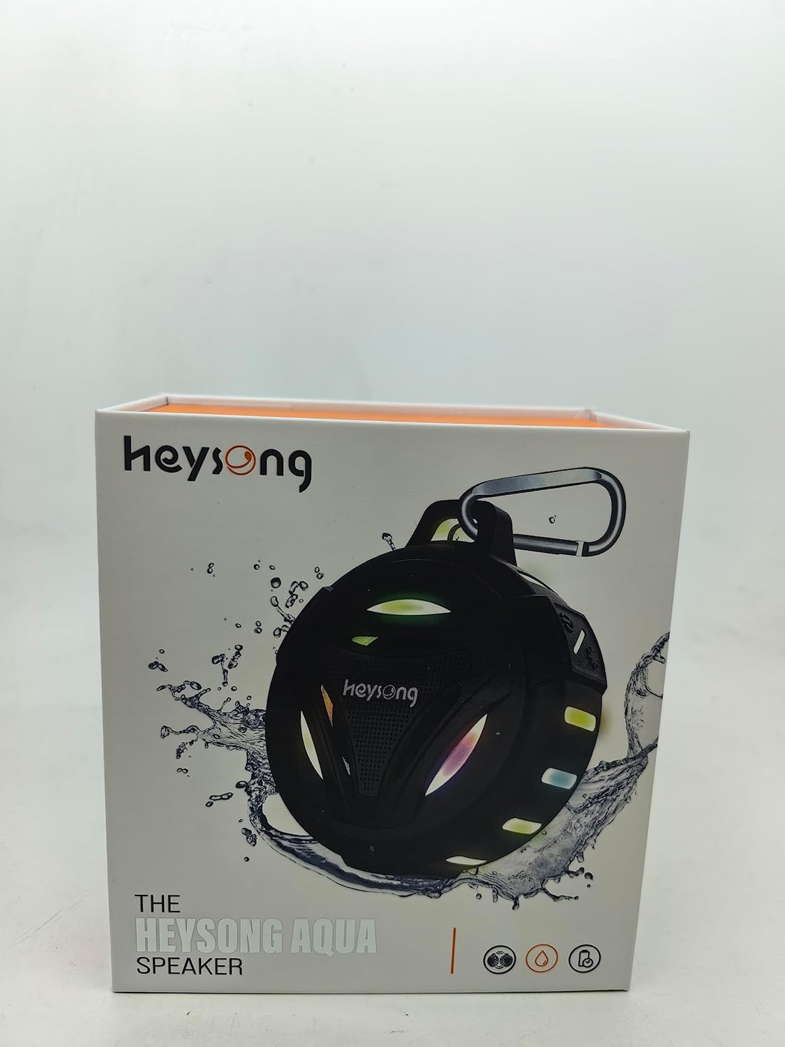 HEYSONG Waterproof Bluetooth Speaker | 36H Playtime, LED Lights, Deep Bass, IP67