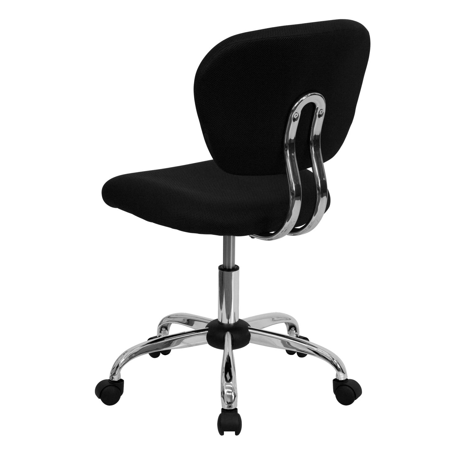Mid-Back Black Mesh Padded Task Office Chair