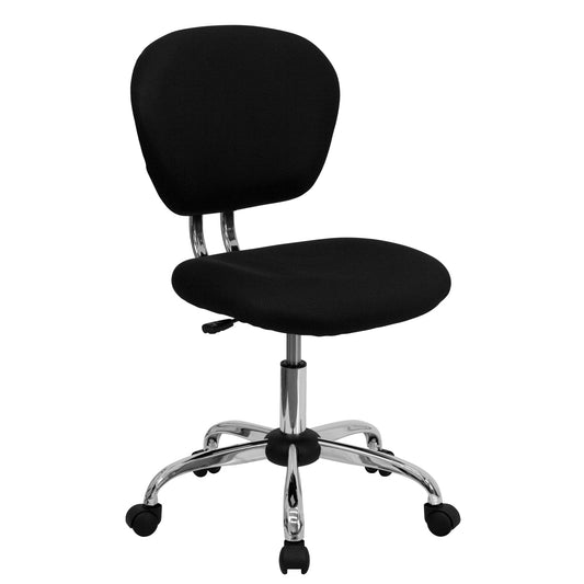 Mid-Back Black Mesh Padded Task Office Chair