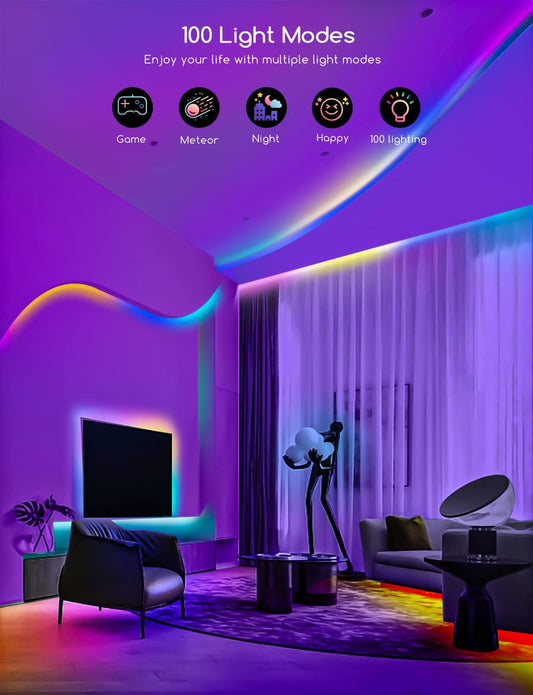 Seklin Led Strip Lights with Remote Control and APP Control, 10m Bluetooth LED Lights