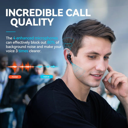 EarFun Wireless Earbuds – Bluetooth In-Ear Headphones with 4 Mics ENC, IPX7 Waterproof, Clear Sound & Deep Bass