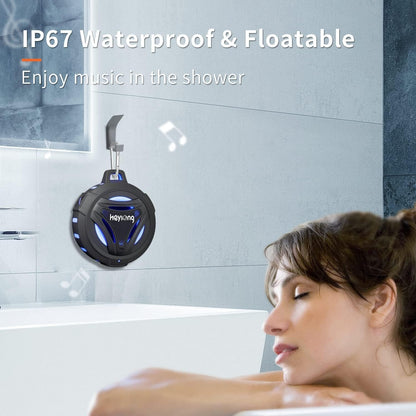 HEYSONG Waterproof Bluetooth Speaker | 36H Playtime, LED Lights, Deep Bass, IP67