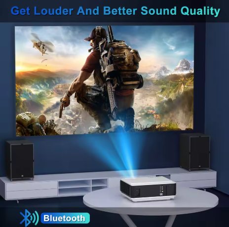 TOPTRO TR82 Projector 4K 7500L Native 1080P WiFi Projector Support 4K Home Theater Projector for iOS / Android/TV Stick
