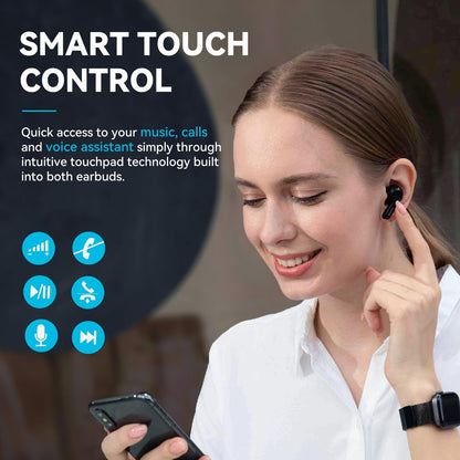 EarFun Wireless Earbuds – Bluetooth In-Ear Headphones with 4 Mics ENC, IPX7 Waterproof, Clear Sound & Deep Bass