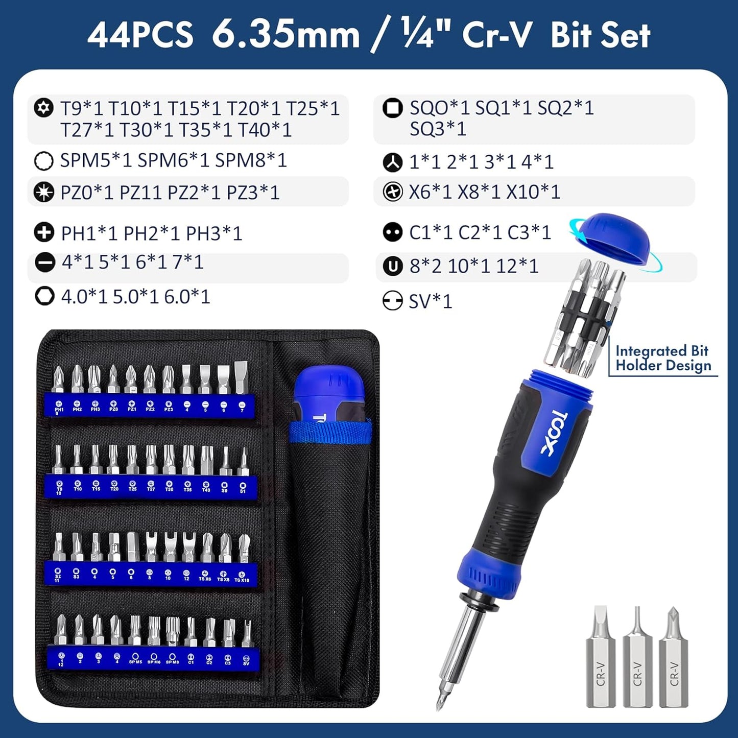 XOOL 200-Piece Precision Screwdriver Kit - Magnetic Screwdrivers for Electronic Repair, Compatible with PC, Laptop, iPhone, Tablet
