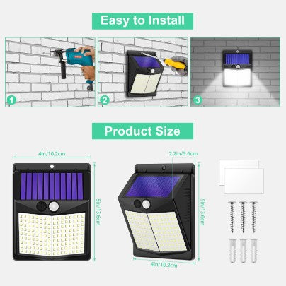 Solar Powered LED Wall Light