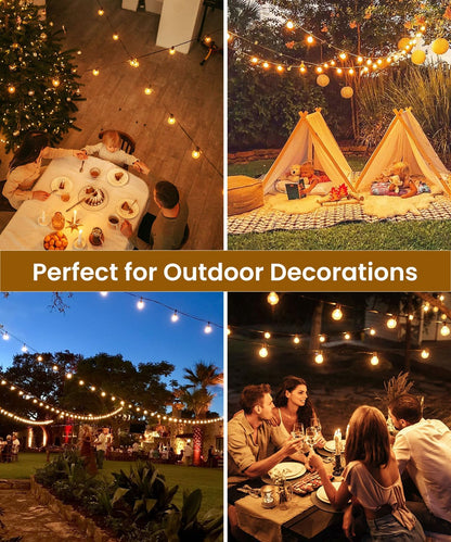 Seklin 20M Outdoor String Lights – 30+3 LED Shatterproof Waterproof Lights for Garden & Party
