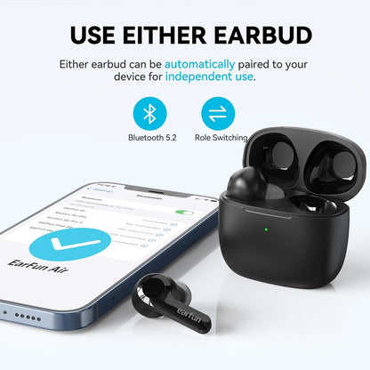 EarFun Wireless Earbuds – Bluetooth In-Ear Headphones with 4 Mics ENC, IPX7 Waterproof, Clear Sound & Deep Bass