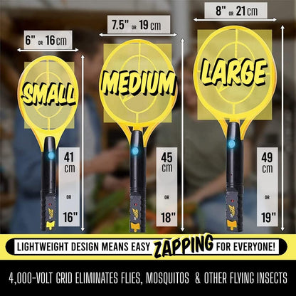 Zap It! Rechargeable Electric Fly Swatter - 4,000 Volt Mosquito & Bug Zapper (1-Pack)