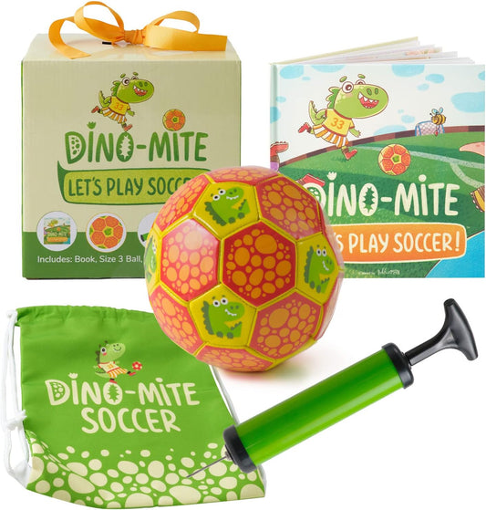Dino-Mite Soccer Gift Set – Ball, Book & Backpack