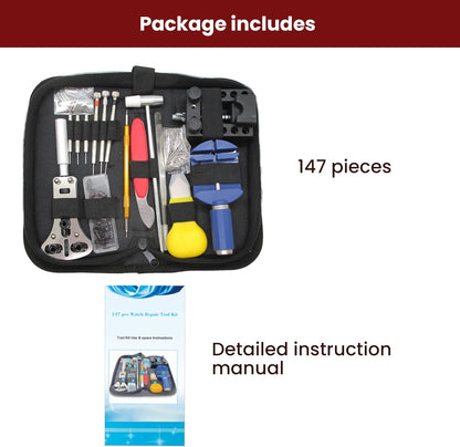 Professional Watch Repair Kit – 147-Piece Tool Set