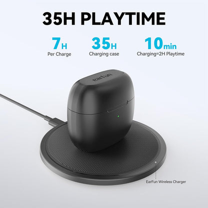 EarFun Wireless Earbuds – Bluetooth In-Ear Headphones with 4 Mics ENC, IPX7 Waterproof, Clear Sound & Deep Bass
