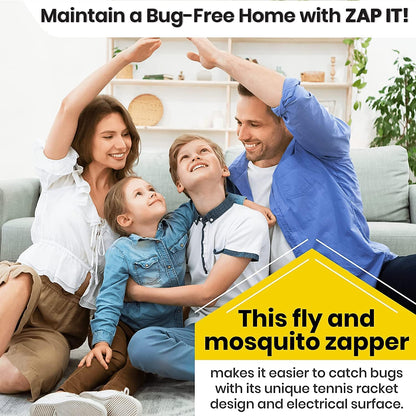 Zap It! Rechargeable Electric Fly Swatter - 4,000 Volt Mosquito & Bug Zapper (1-Pack)