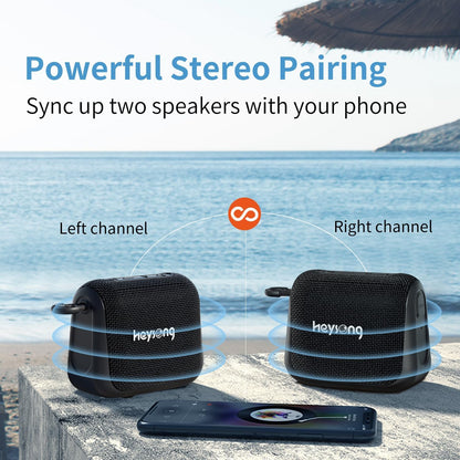 HEYSONG IPX7 Waterproof Bluetooth Speaker, 24-Hour Playtime
